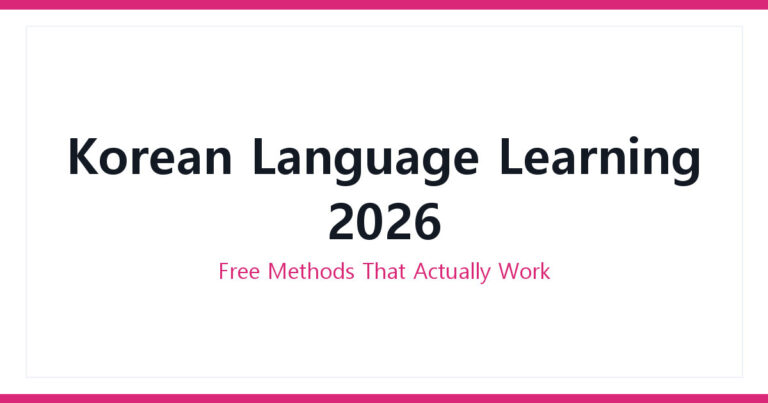 Korean language learning