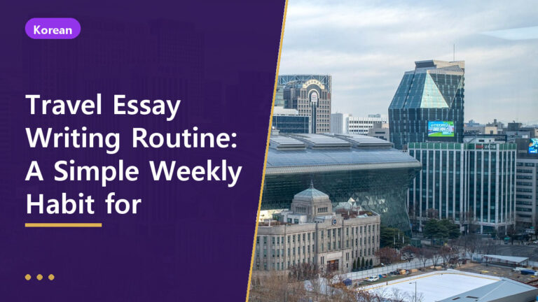 travel essay writing routine